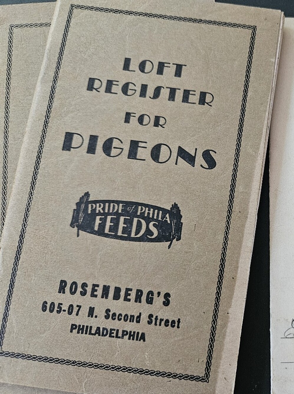 3 Pigeon Registers & A Pupils Report Card - Lot Of 4 Old Ephermia Booklets